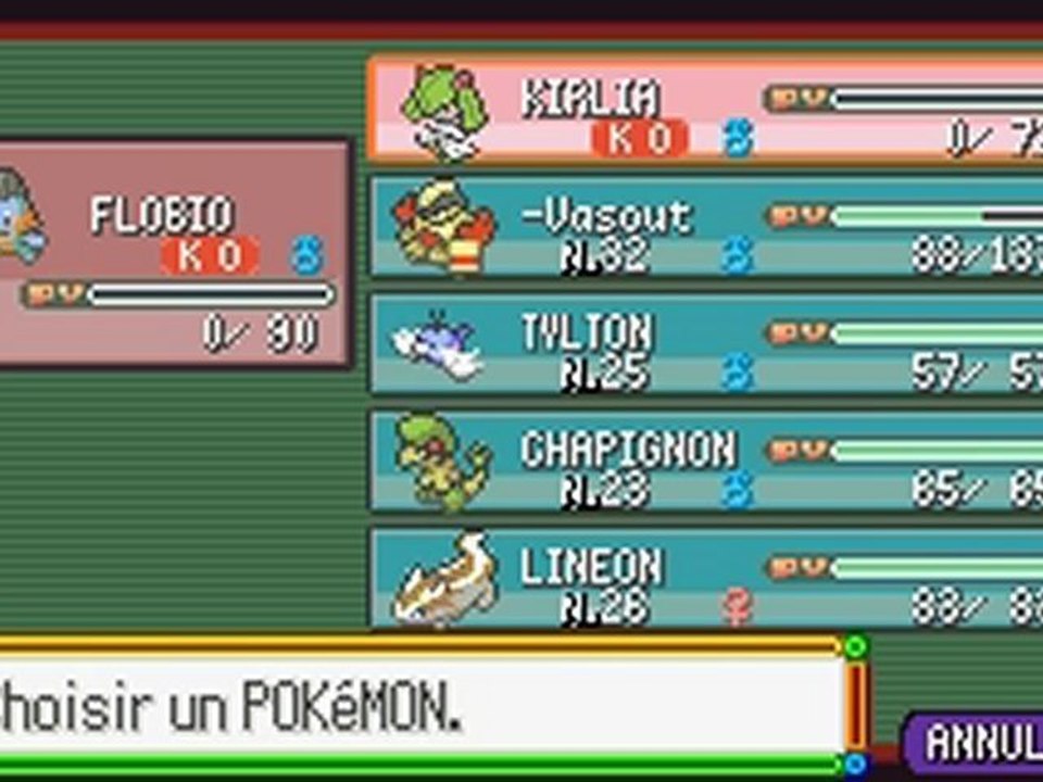 pokémon saphir 12 " l 'aréne de clementiville"