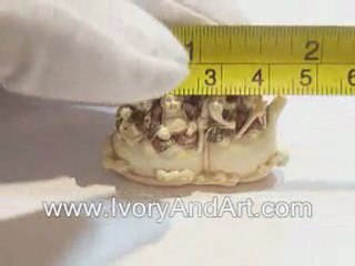 Mammoth Ivory Netsuke - Seven Lucky Gods Sailing in ...
