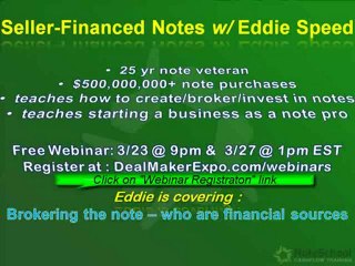 Eddie Speed - Note School - Seller Financed Notes