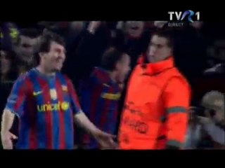 Messi 2 goles ante el Stuttgart