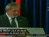 Lula pide fin de agresiones israelíes a Palestina