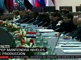OPEP mantendrá niveles de producción