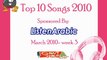 TOP 10 Arabic Songs 2010 March - Radio Sawt Beirut
