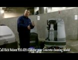 Cleaning Concrete parking with sweeper scrubber California