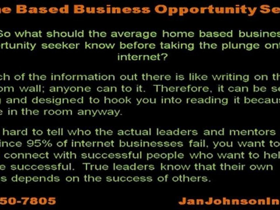 Home Based Business Opportunity Seeker