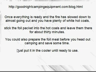 Camping and Cooking With Aluminum Foil