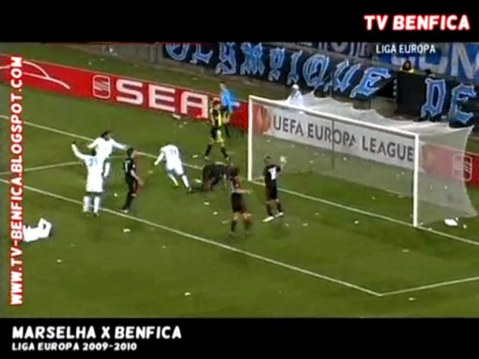 Marseille 1-2 Benfica (Liga Europa 2009-2010) Highlights