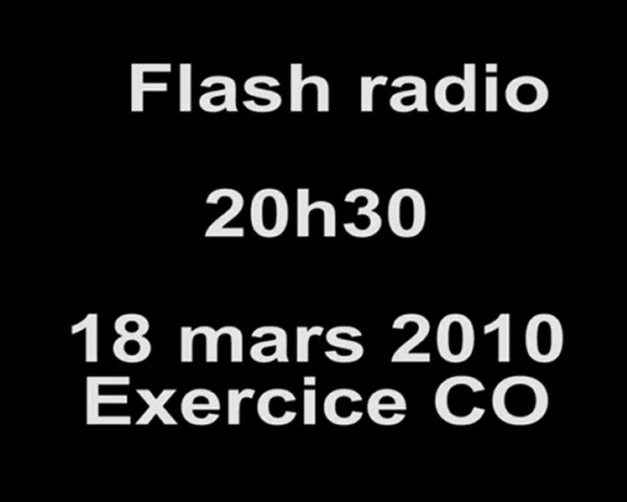 Exercice CO 18/03/2010 Flash radio 20h30