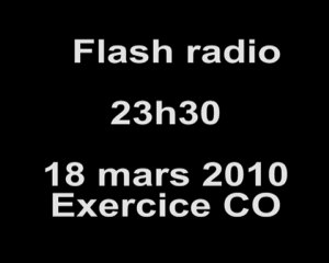 Exercice CO 18/03/2010 Flash radio 23h30