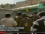 Israel arresta a 5 niños palestinos en Cisjordania
