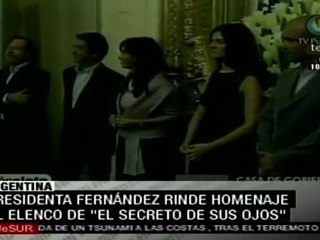 Cristina Fernández rinde homenaje al elenco de “El secret