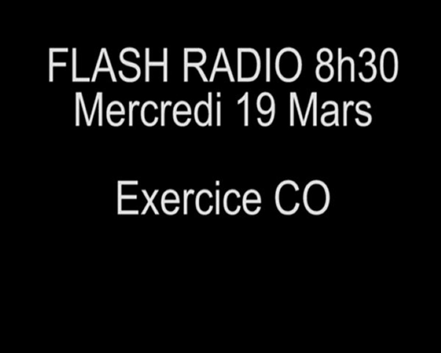Exercice CO 19/03/2010 Flash radio 08h30