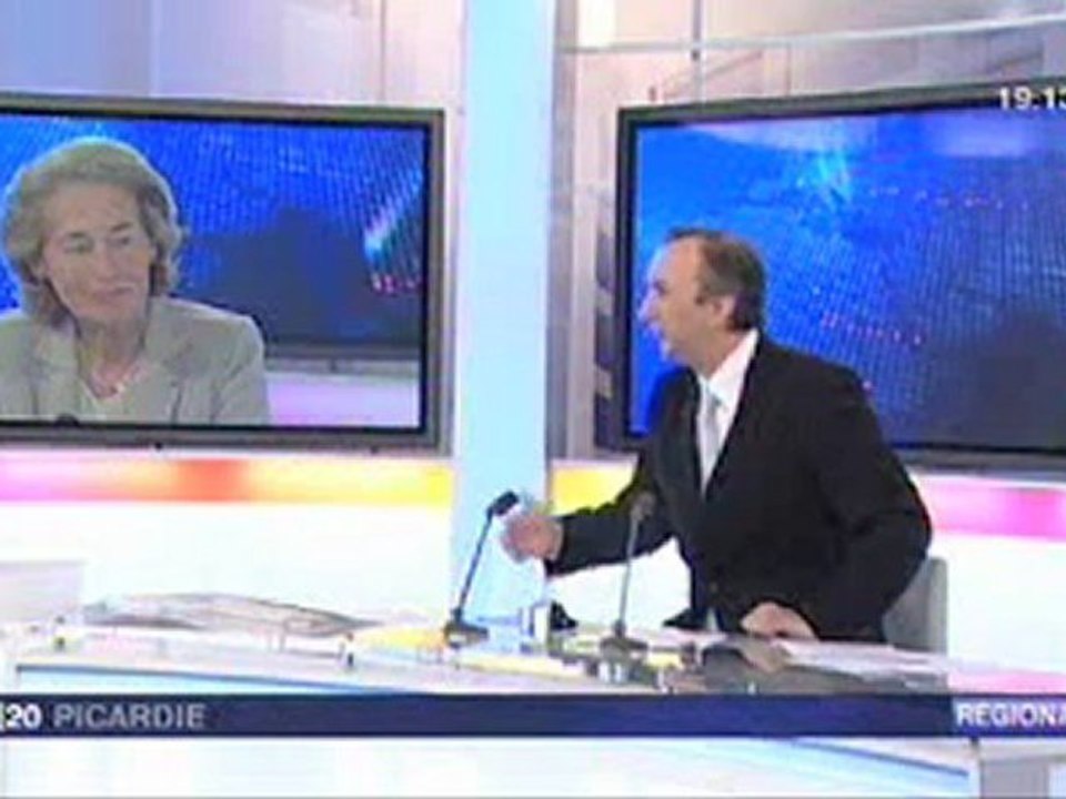 Caroline Cayeux en direct - Fr3 Picardie - 18032010