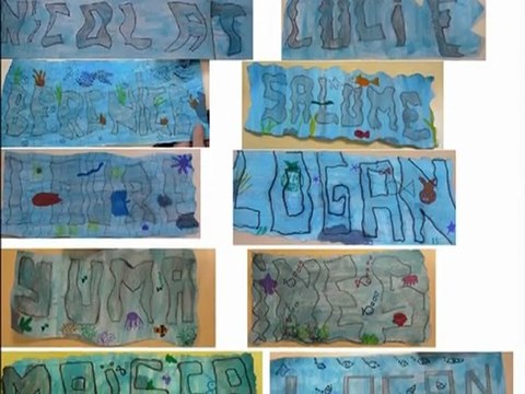 Mosaïque aquatique des élèves de CM1/CM2 de Mulcey