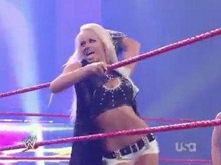 Maryse (c) and Beth w Rosa vs Mickie and Kelly