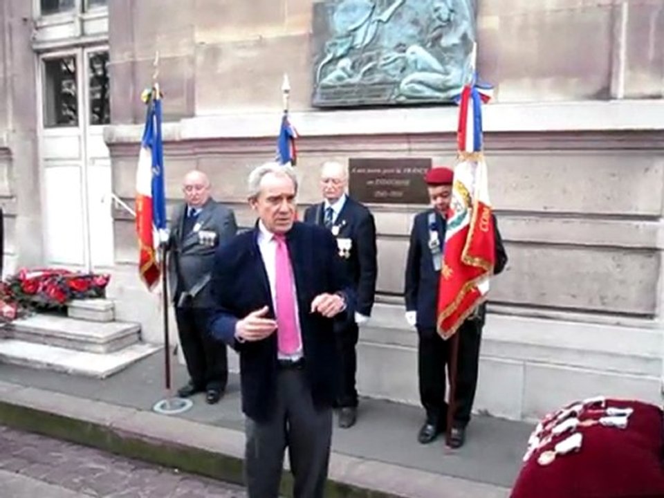 Bernard Debré Hommage "Cessez le feu" Algérie 19 Mars 1962