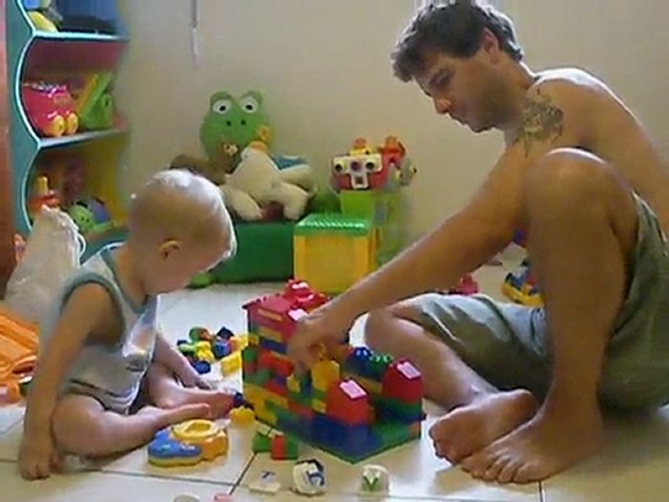 Dans la chambre avec papa