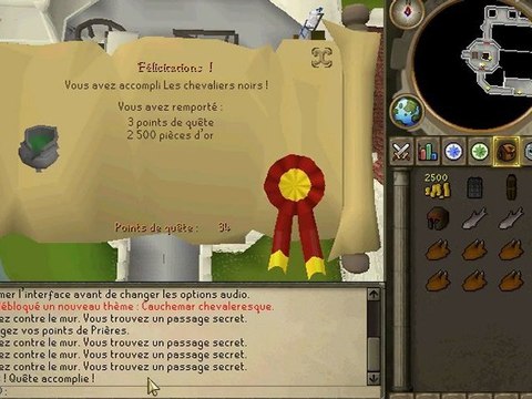 runescape walkthrough 16) quete : les chevaliers noirs