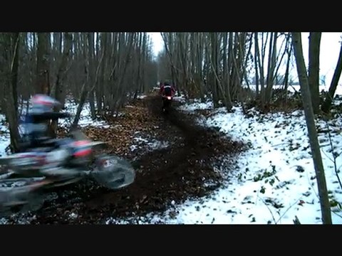 enduro sous la neige en bretagne ^^