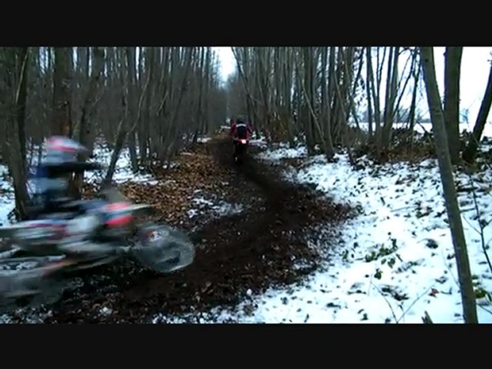enduro sous la neige en bretagne ^^