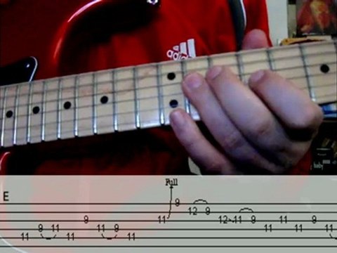 Blues guitar lick lesson with tabs