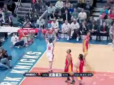 Toney Douglas assists Danilo Gallinari in the paint and he f