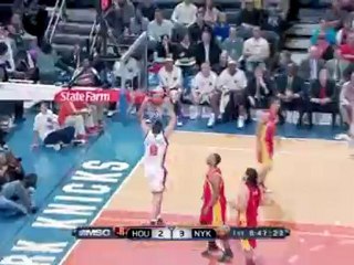 Toney Douglas assists Danilo Gallinari in the paint and he f