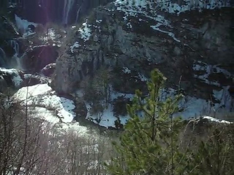 Haut de la cascade de Plitvice (Croatie)