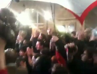 L'ambiance rue de Solférino à l'annonce des résultats