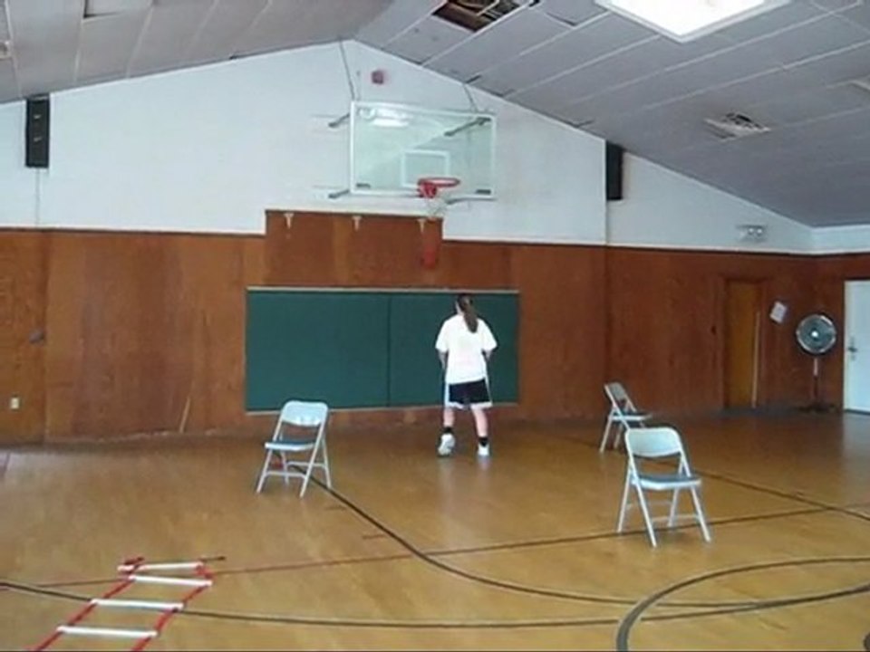 Three Chair Basketball Post Drill