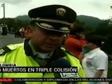 Triple accidente de  tránsito en Colombia, 16 muertos