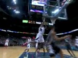 Marvin Williams gets fouled and this shot to fall on his way