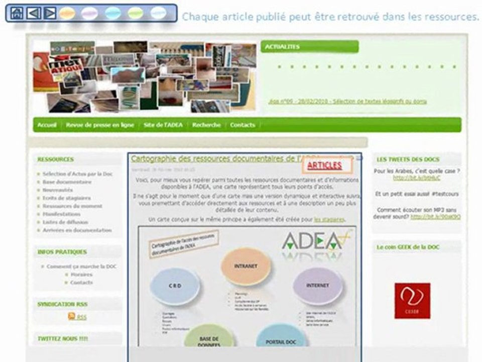 Cartographie ressources documentaires de l'ADEA