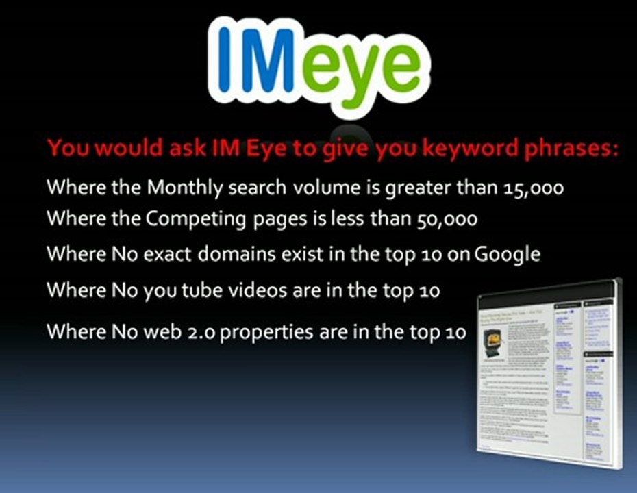 IM Eye Review & Bonus