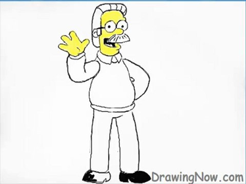 How To Draw Ned Flanders From Simpsons