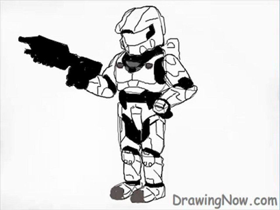 How To Draw Master Chief (halo)