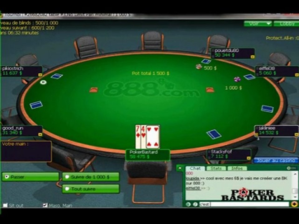 Table Finale Freeroll Pokerbastards - 1ère partie
