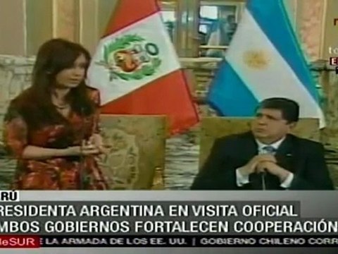 Fernández y García se reúnen en Lima para firmar acuerdos