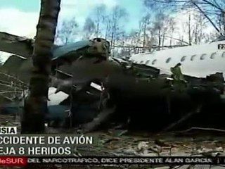 Ocho heridos por aterrizaje de emergencia de avión ruso