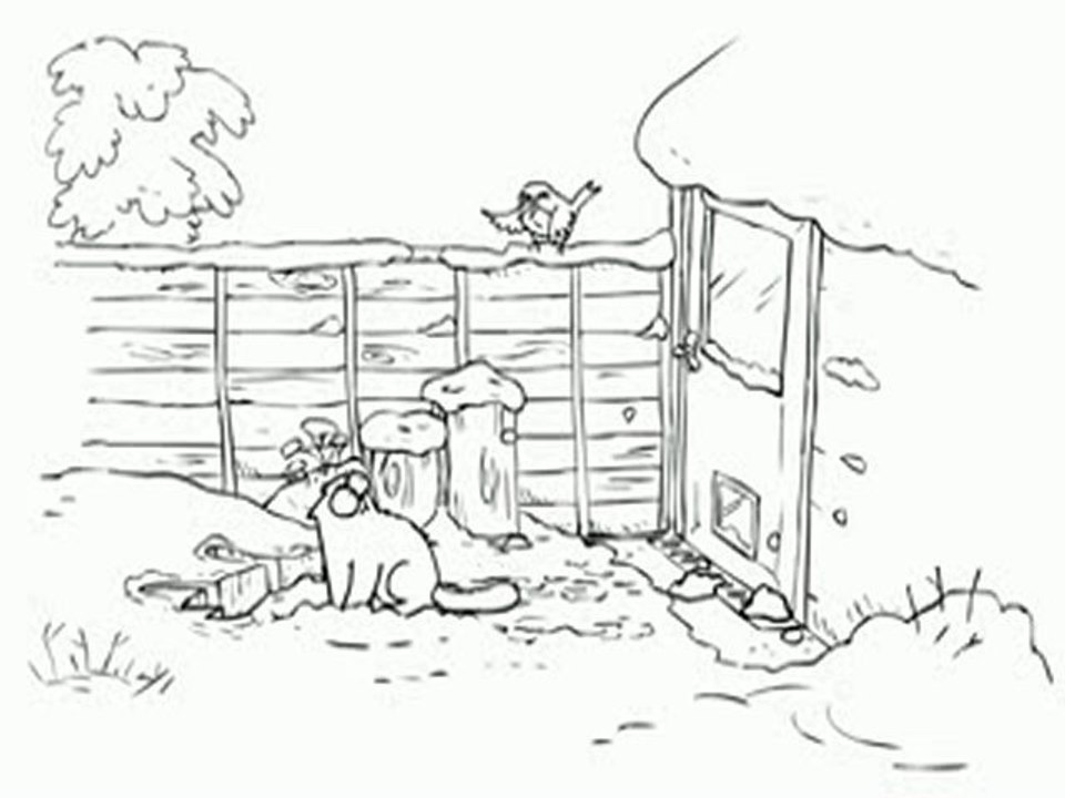 Le Chat de Simon Découvre La Neige