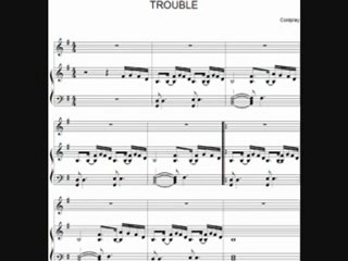 Coldplay - Trouble (piano sheetmusic)