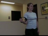 Pewaukee chiropractors demo rotator cuff exercises