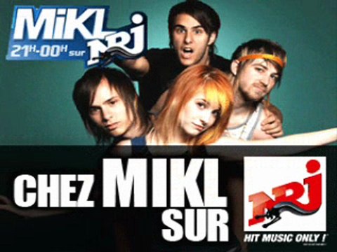 Paramore chez MIKL sur NRJ ce jeudi 25 mars à partir de 21h