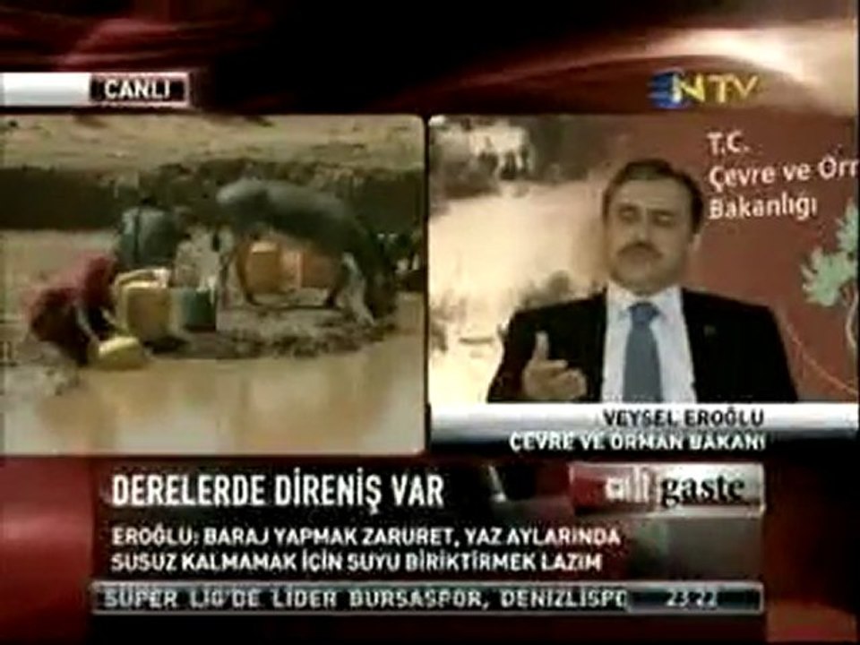 Güven Eken ve Bakan Veysel Eroğlu, Canlı Gaste programında