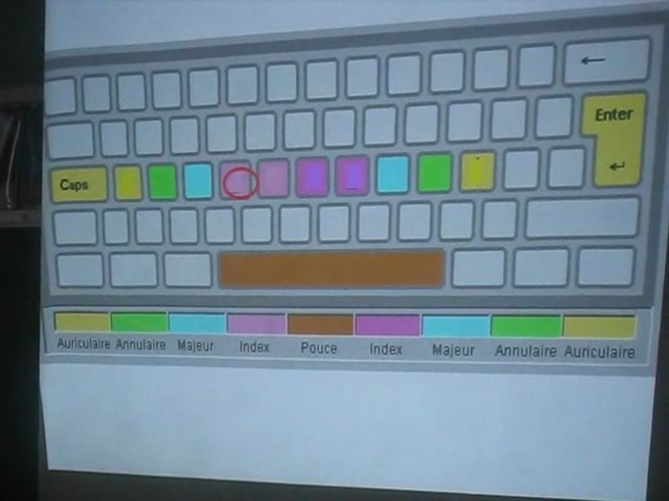 Les élèves montrent ce qu'ils connaissent du clavier.