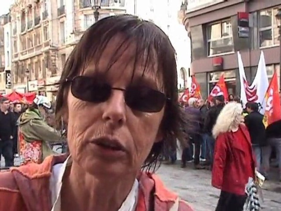 Manifestation syndicale unitaire à Orléans, le 23/03/2010