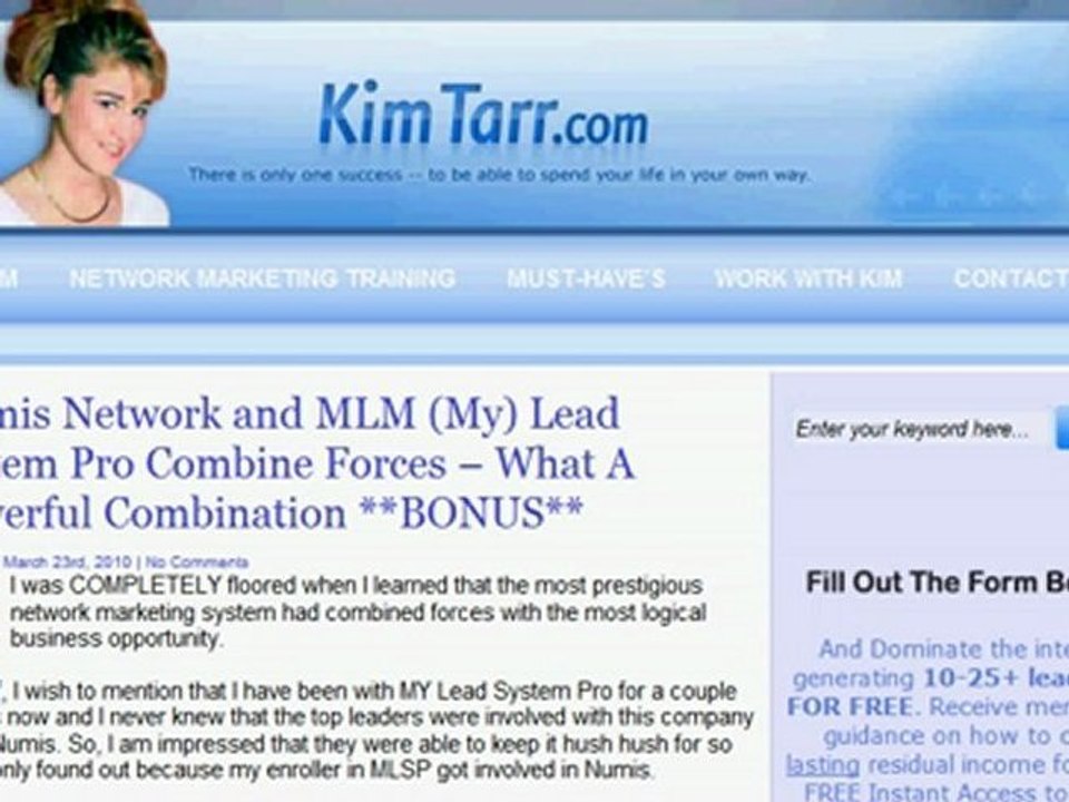 Numis Network and MLM (My) Lead System Pro  - Combine Power