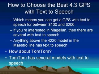 Best 4.3 GPS with Text to Speech