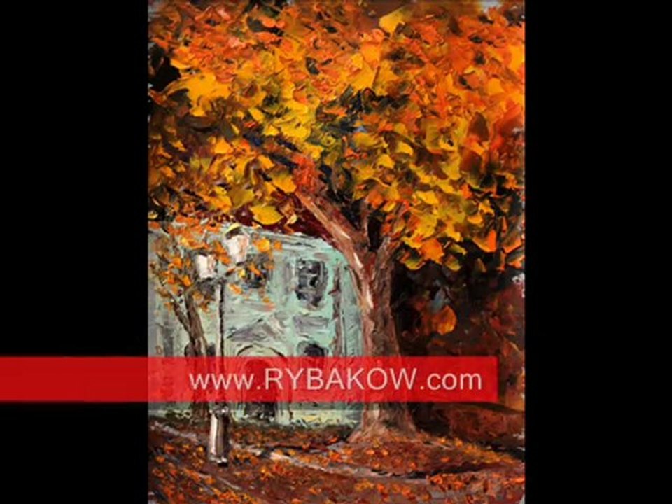 Картина ОСЕННИЙ ВЕЧЕР. Художник Рыбаков Валер. Холст, масло.