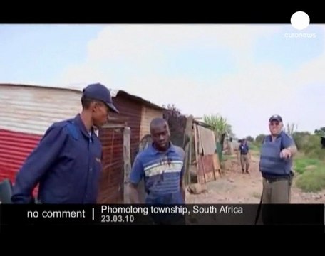 Hundreds of protesters clashed with south african police